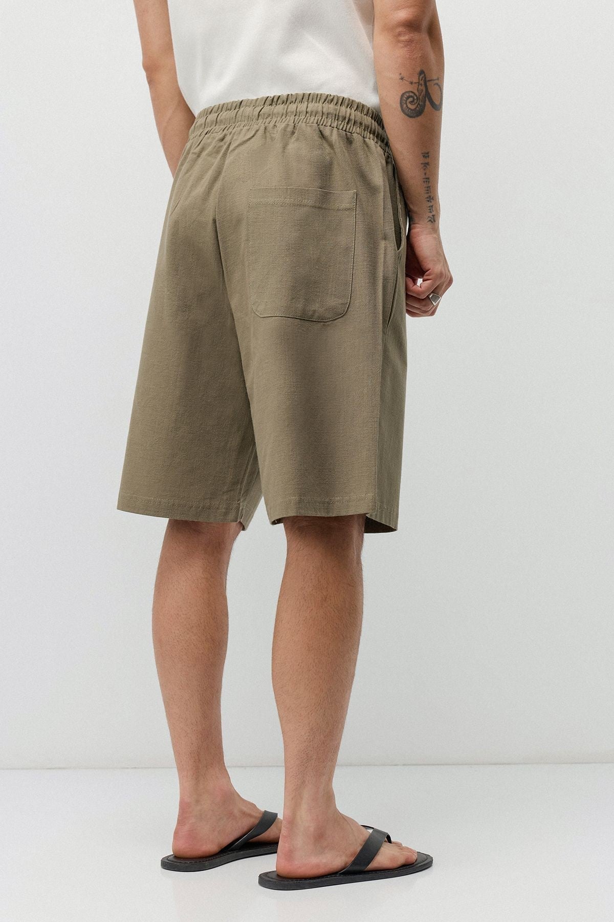 Basic Oversized Linen Shorts