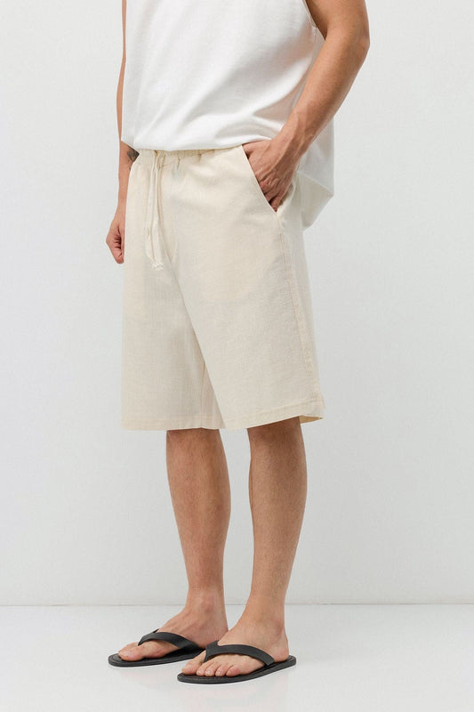 Basic Oversized Linen Shorts