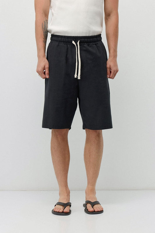 Basic Oversized Linen Shorts