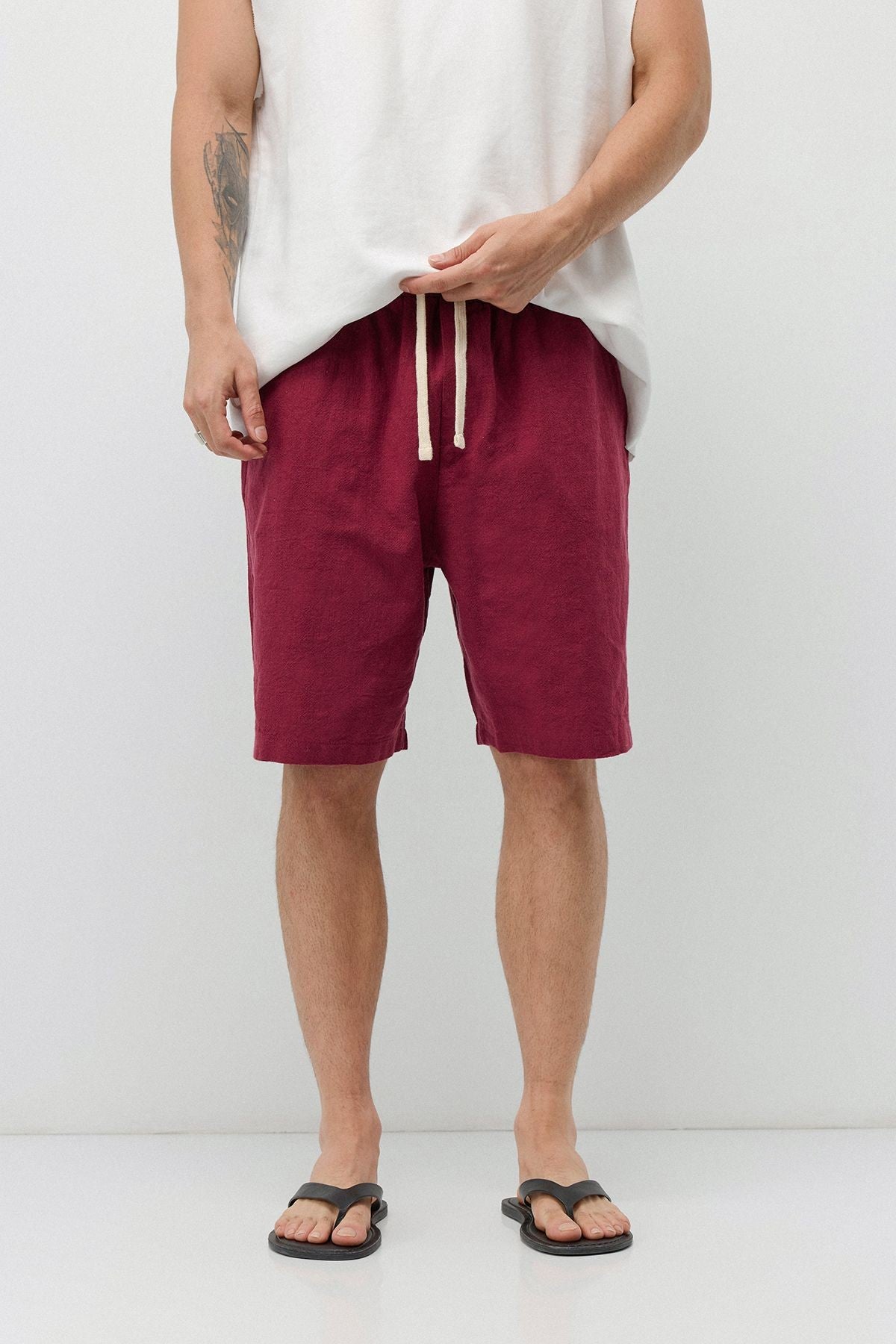 Basic Oversized Linen Shorts