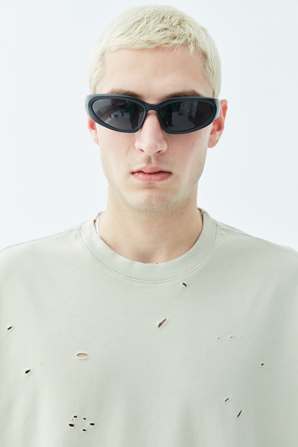 Oversized T-Shirt with Ripped Details