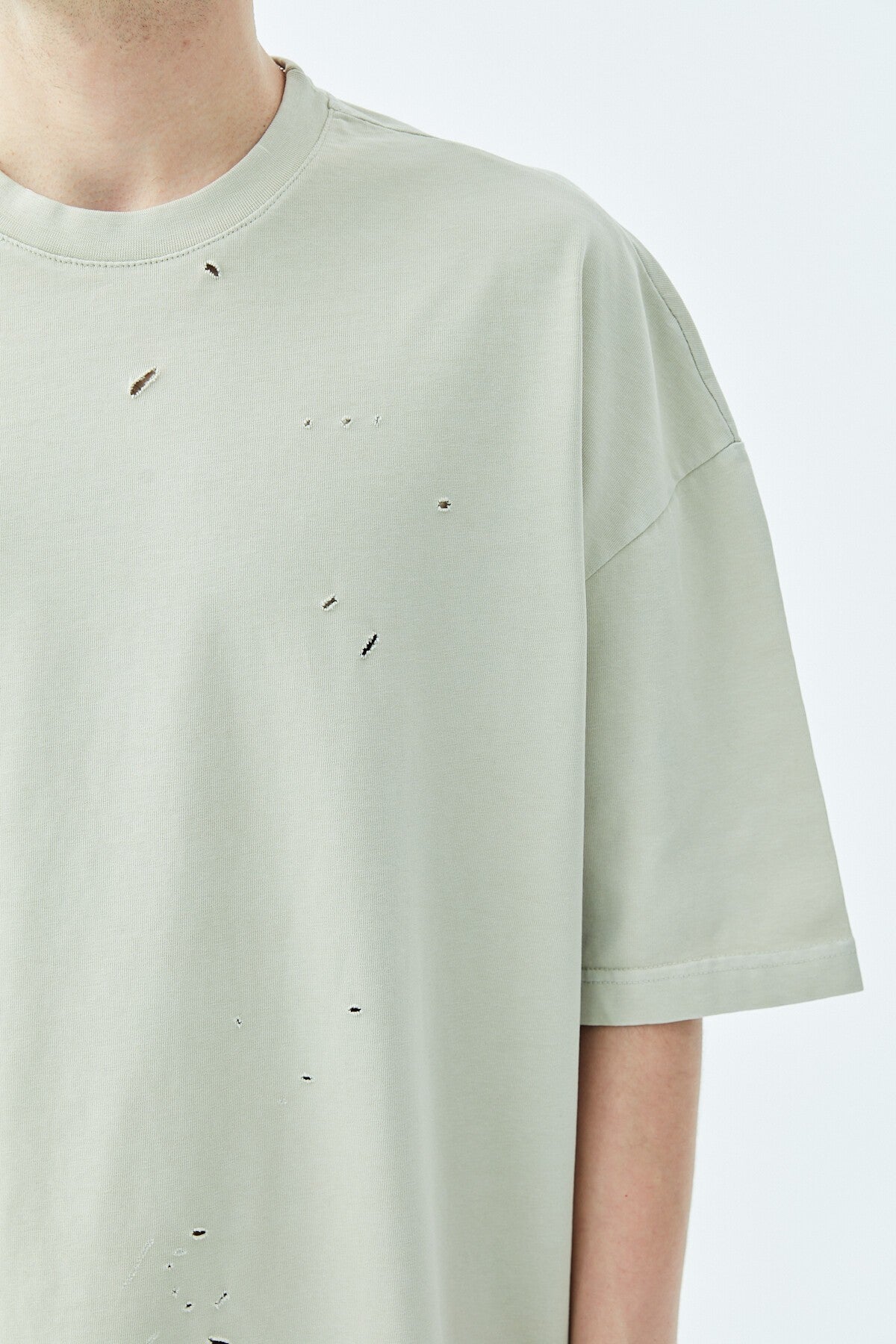 Oversized T-Shirt with Ripped Details