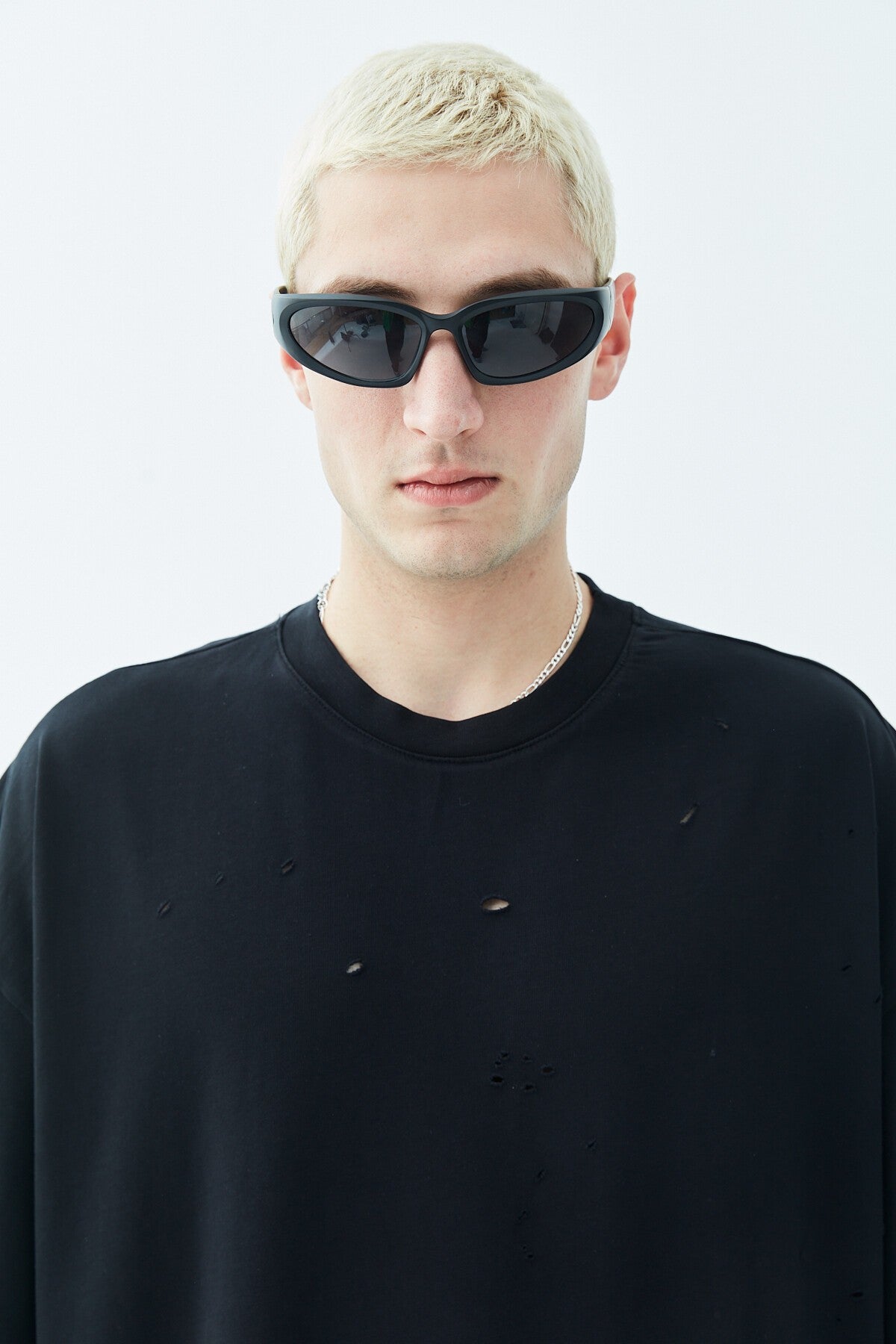 Oversized T-Shirt with Ripped Details