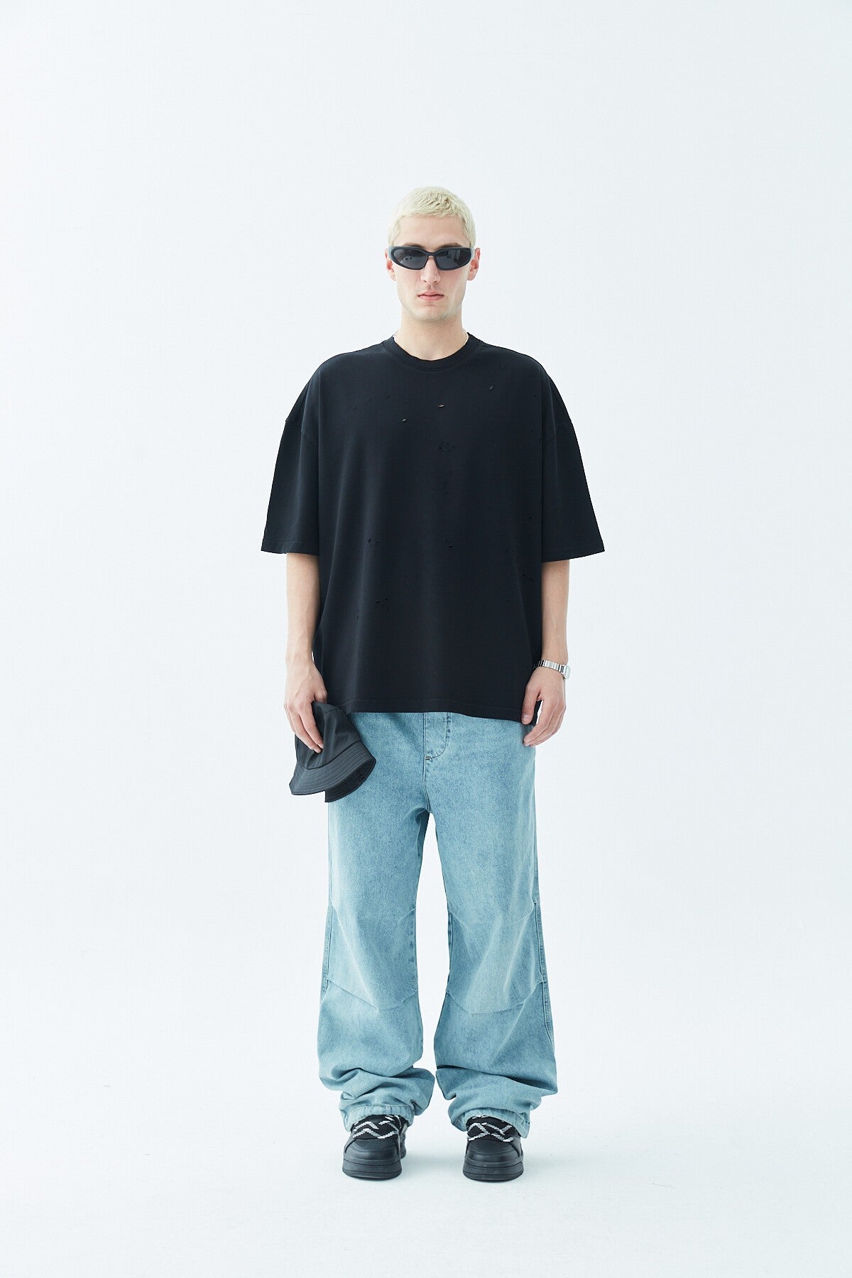 Oversized T-Shirt with Ripped Details