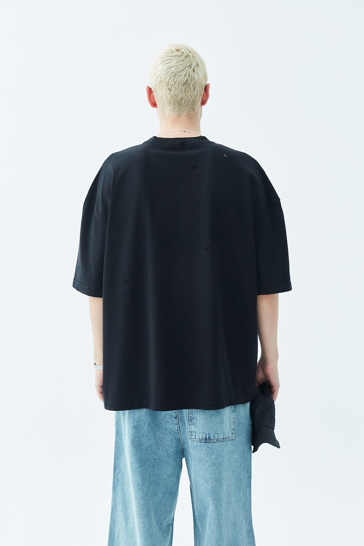 Oversized T-Shirt with Ripped Details