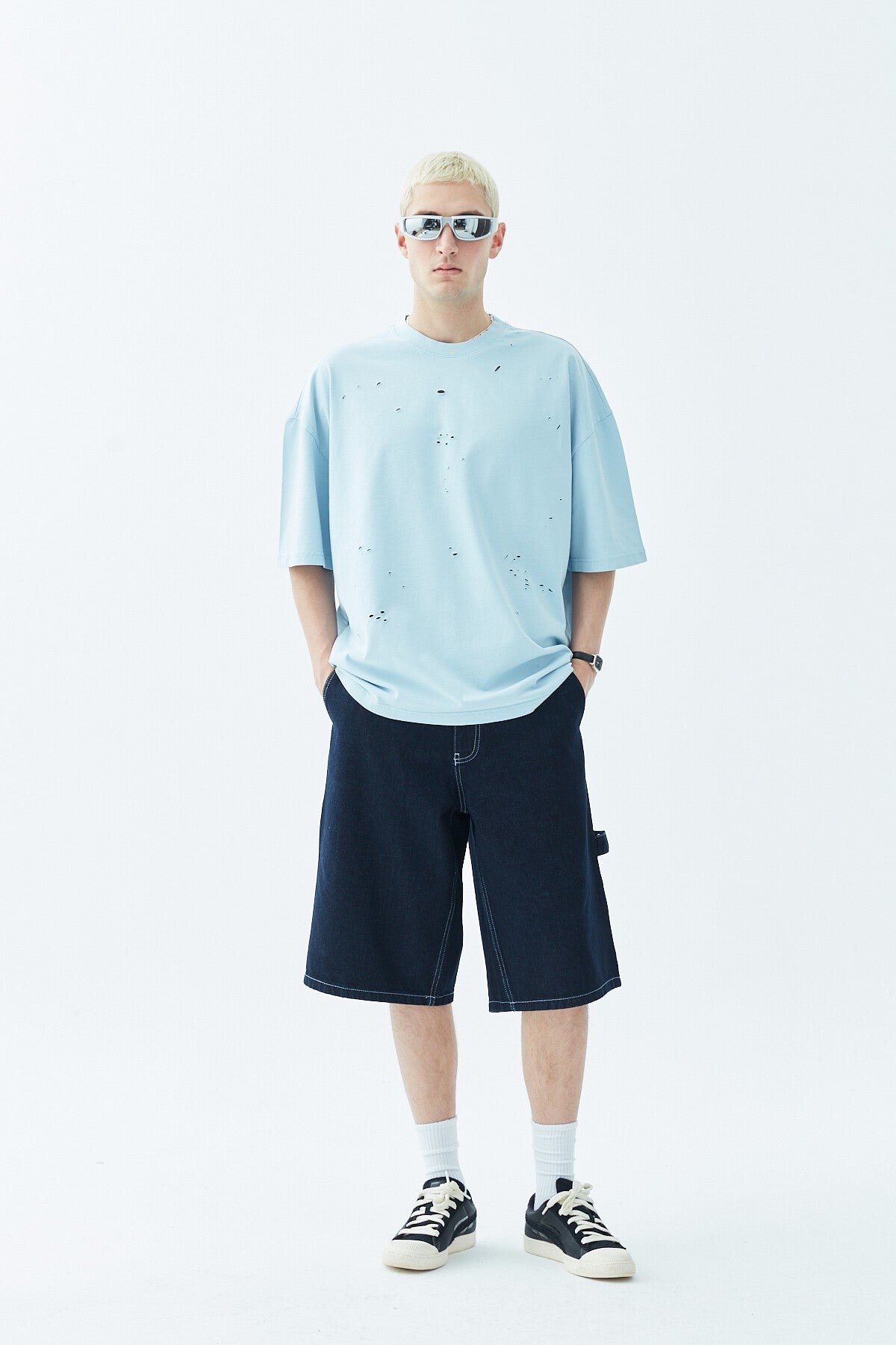 Oversized T-Shirt with Ripped Details