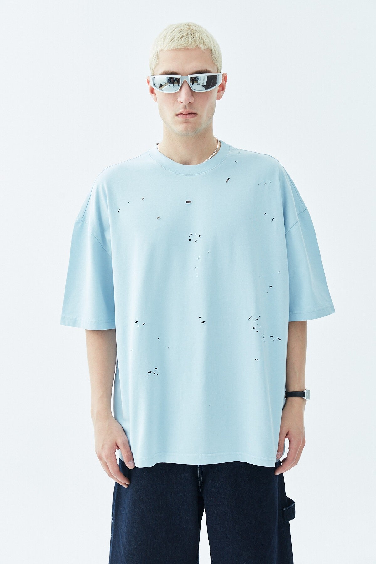Oversized T-Shirt with Ripped Details