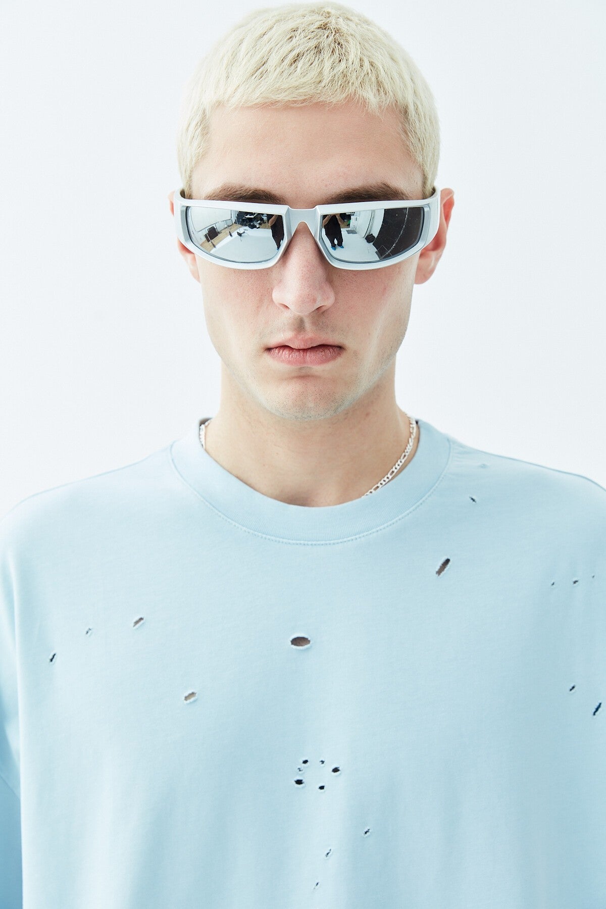 Oversized T-Shirt with Ripped Details
