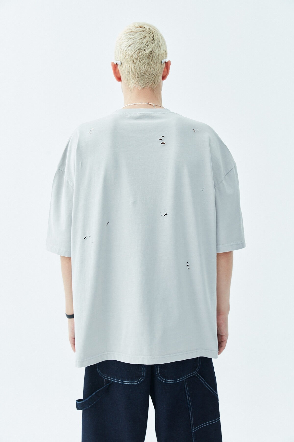 Oversized T-Shirt with Ripped Details