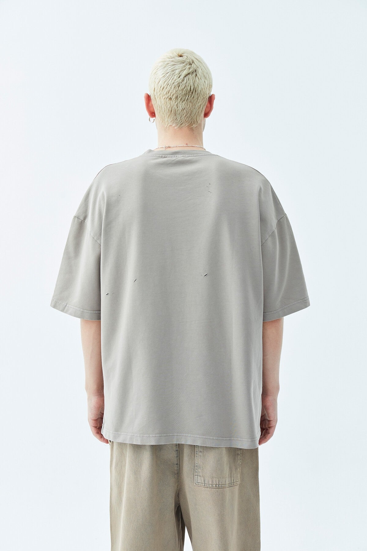 Oversized T-Shirt with Ripped Details