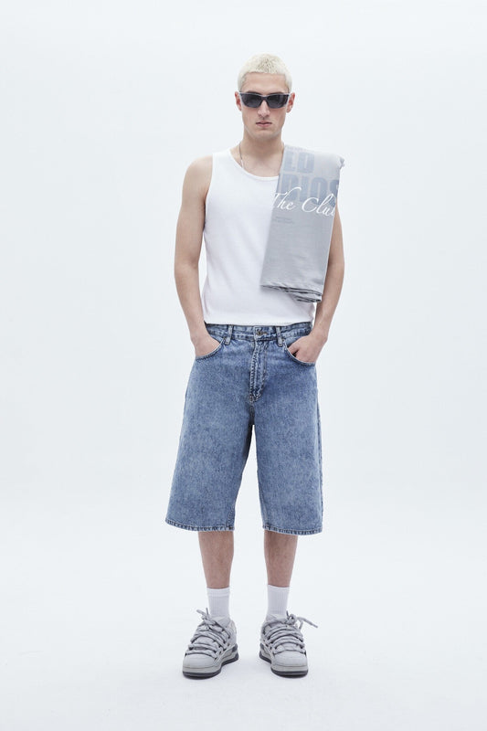 Oversized Denim Bermuda Shorts 40-641