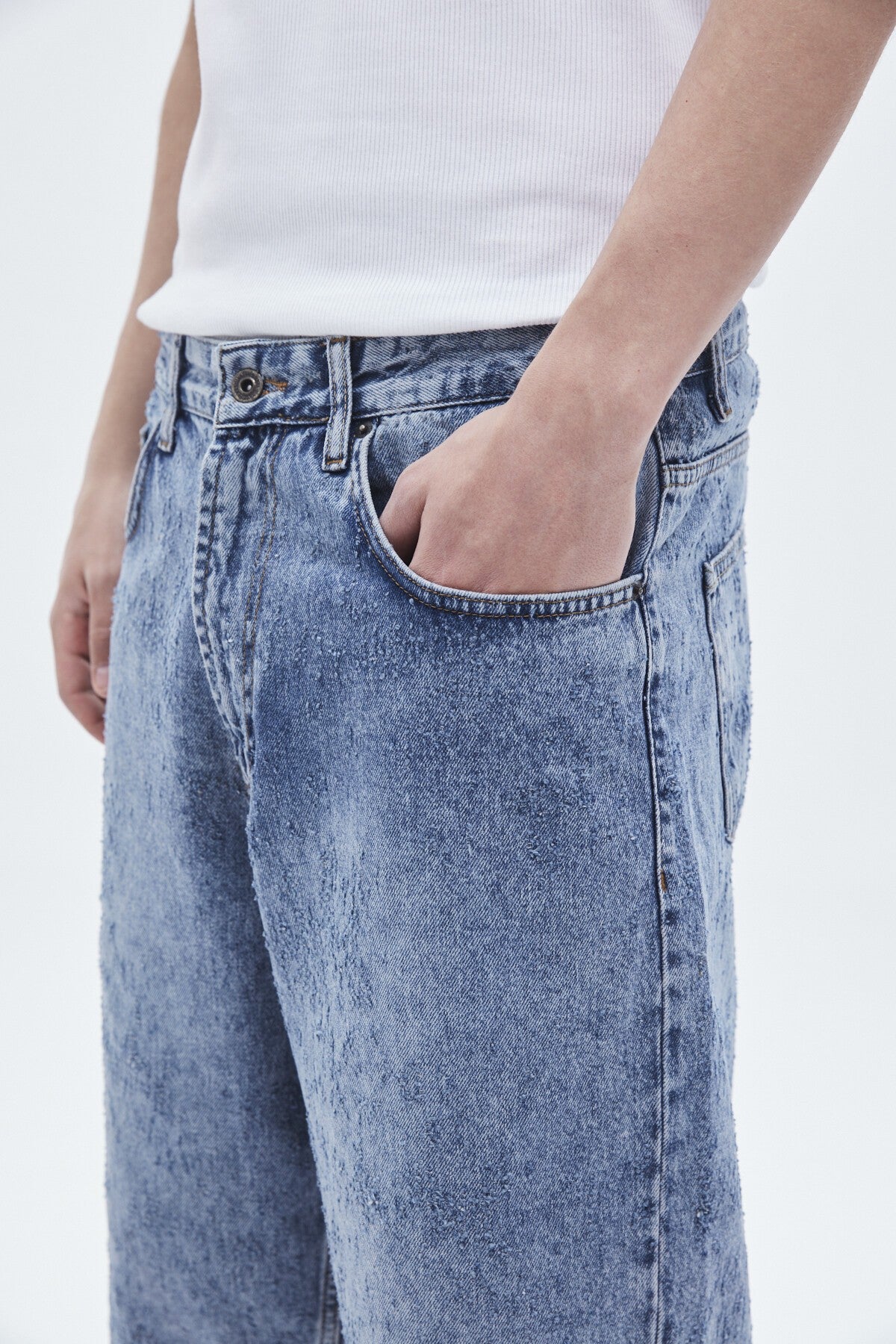 Oversized Denim Bermuda Shorts 40-641