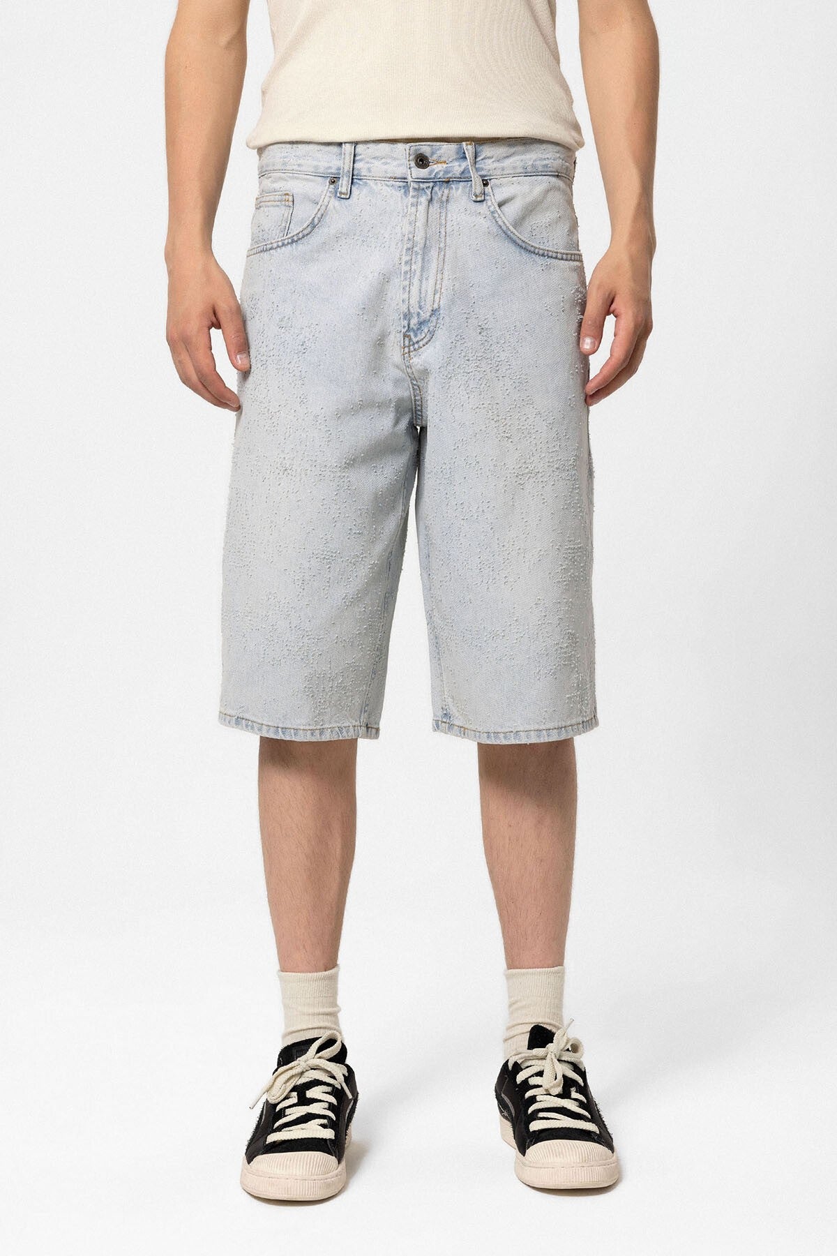 Oversized Denim Bermuda Shorts 40-641