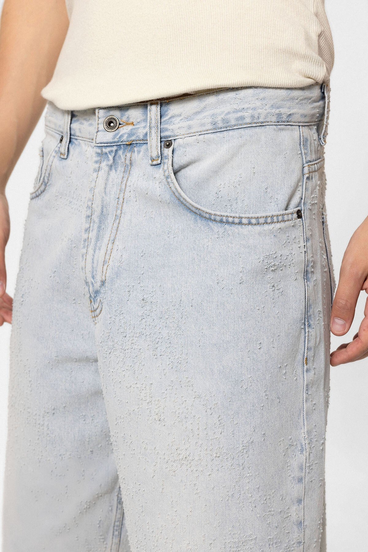Oversized Denim Bermuda Shorts 40-641
