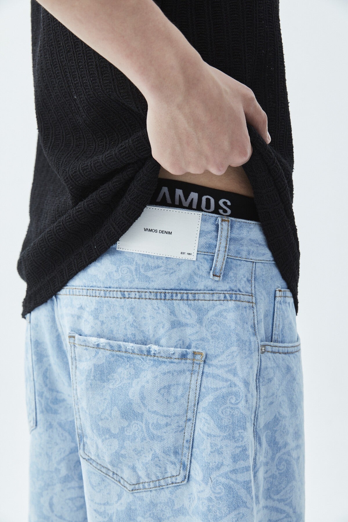 Oversized Denim Bermuda Shorts