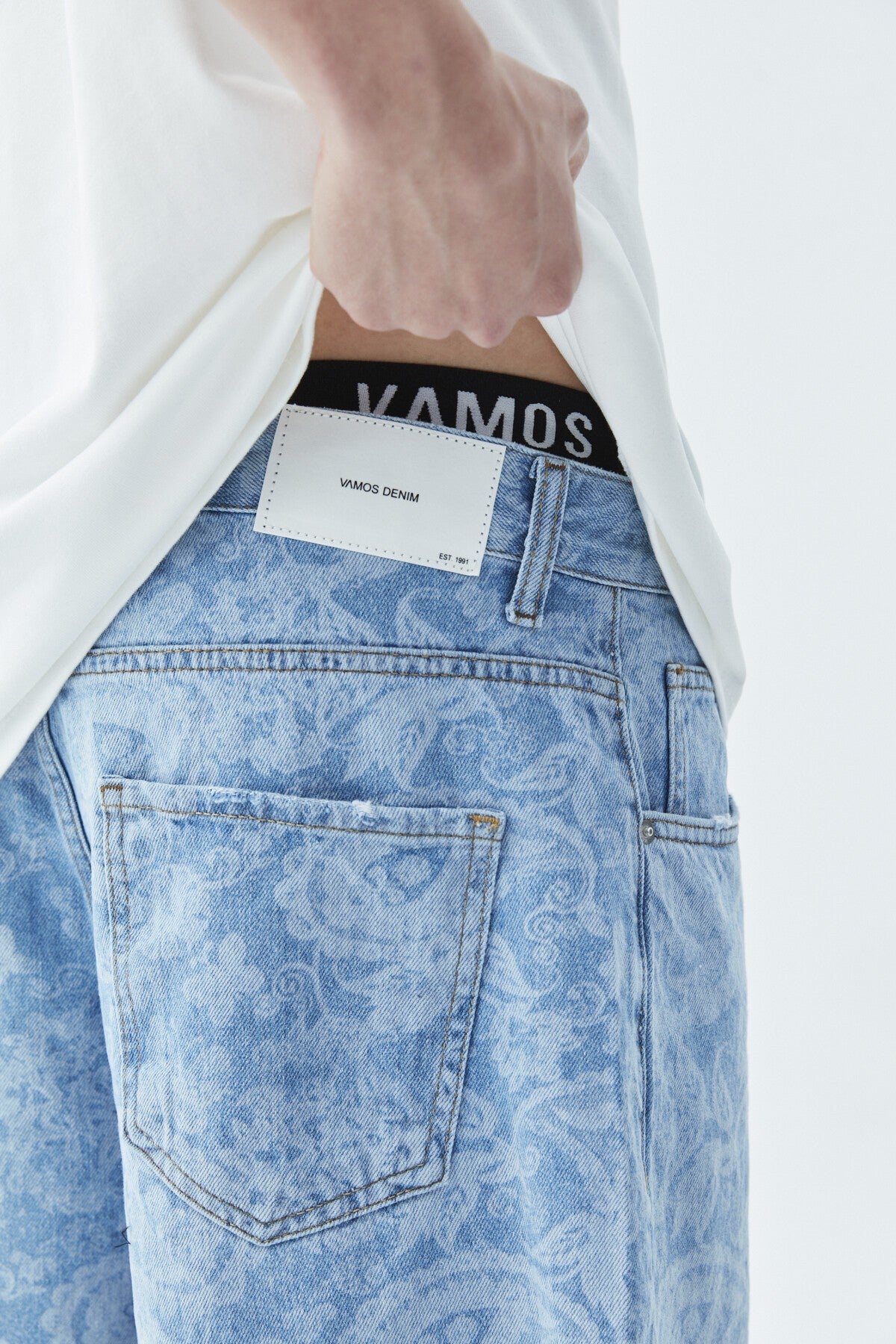 Oversized Denim Bermuda Shorts