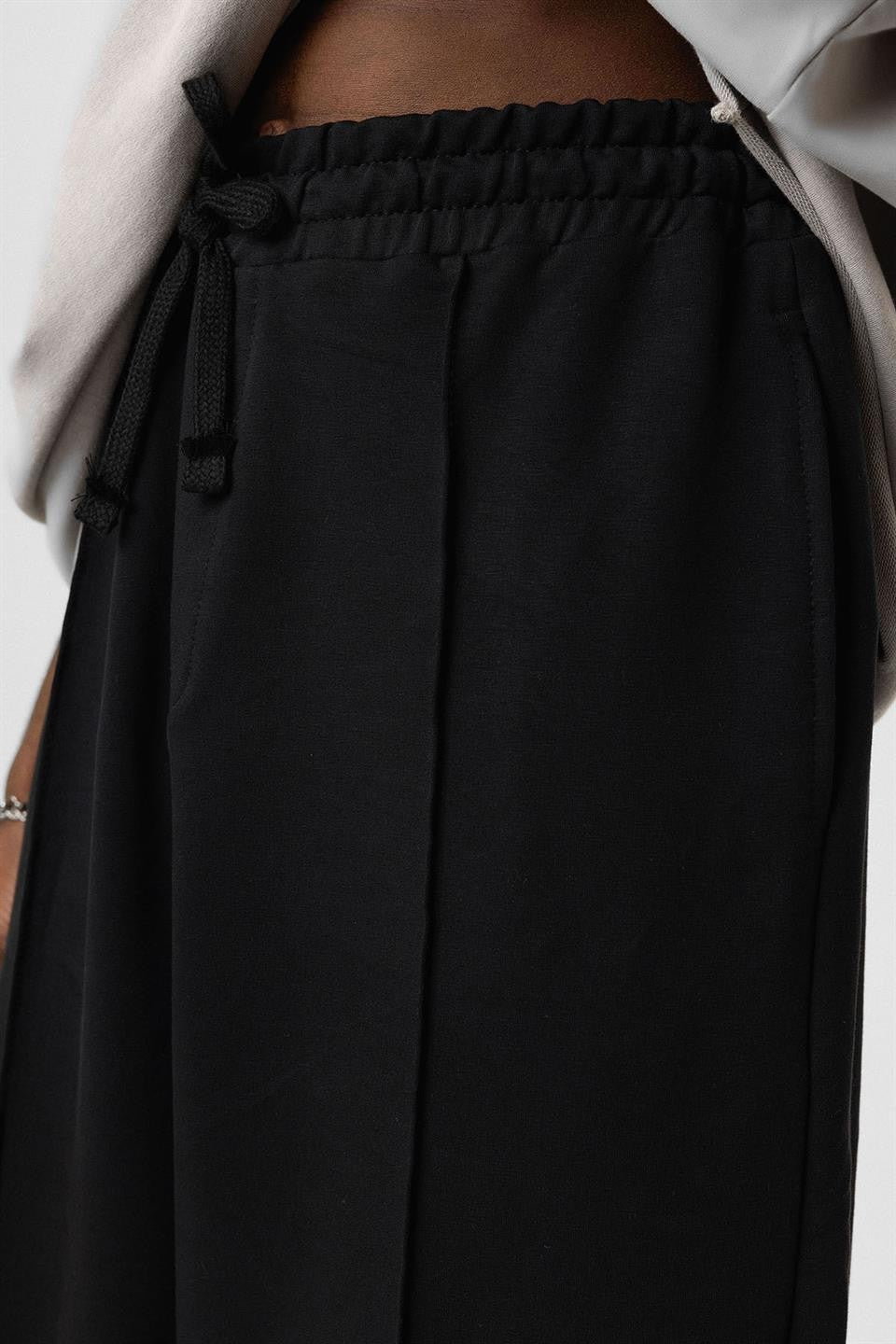 Oversized Sweatpants with Stitching Details