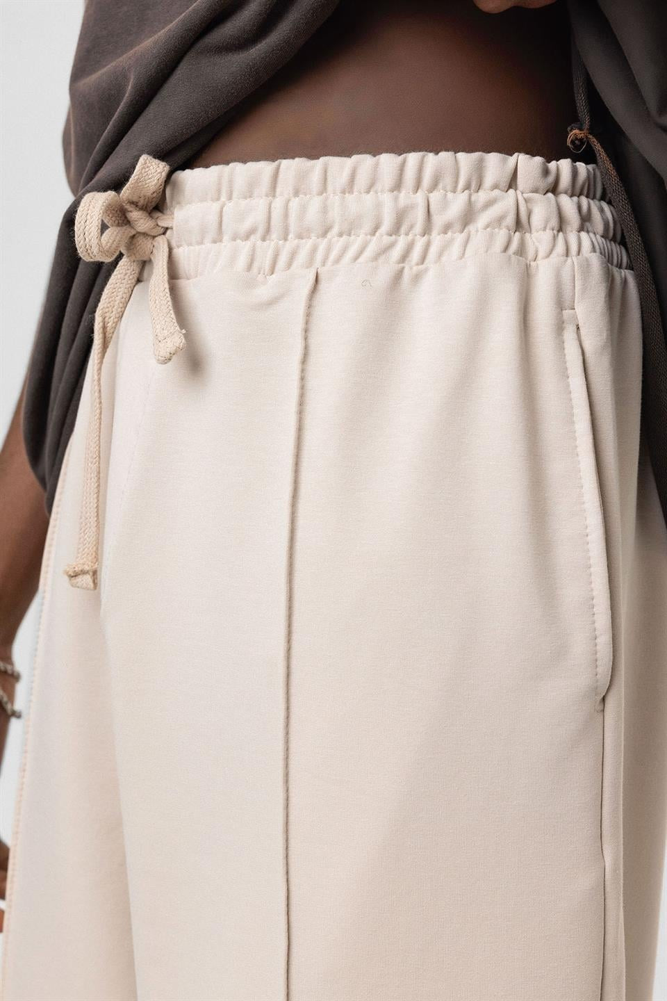 Oversized Sweatpants with Stitching Details