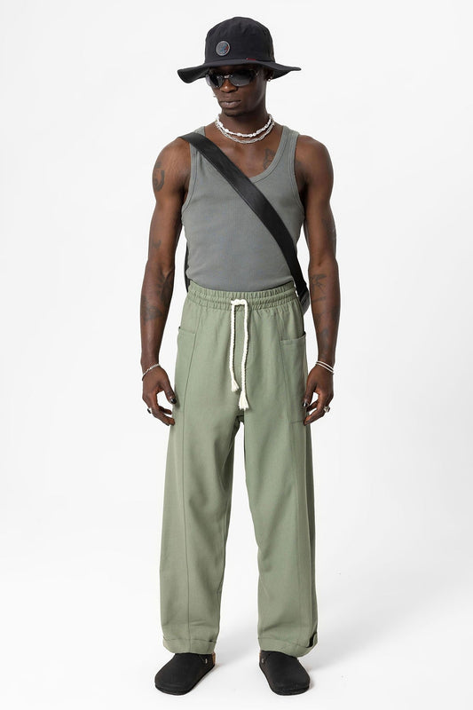 Baggy Linen Pants with Side Pockets