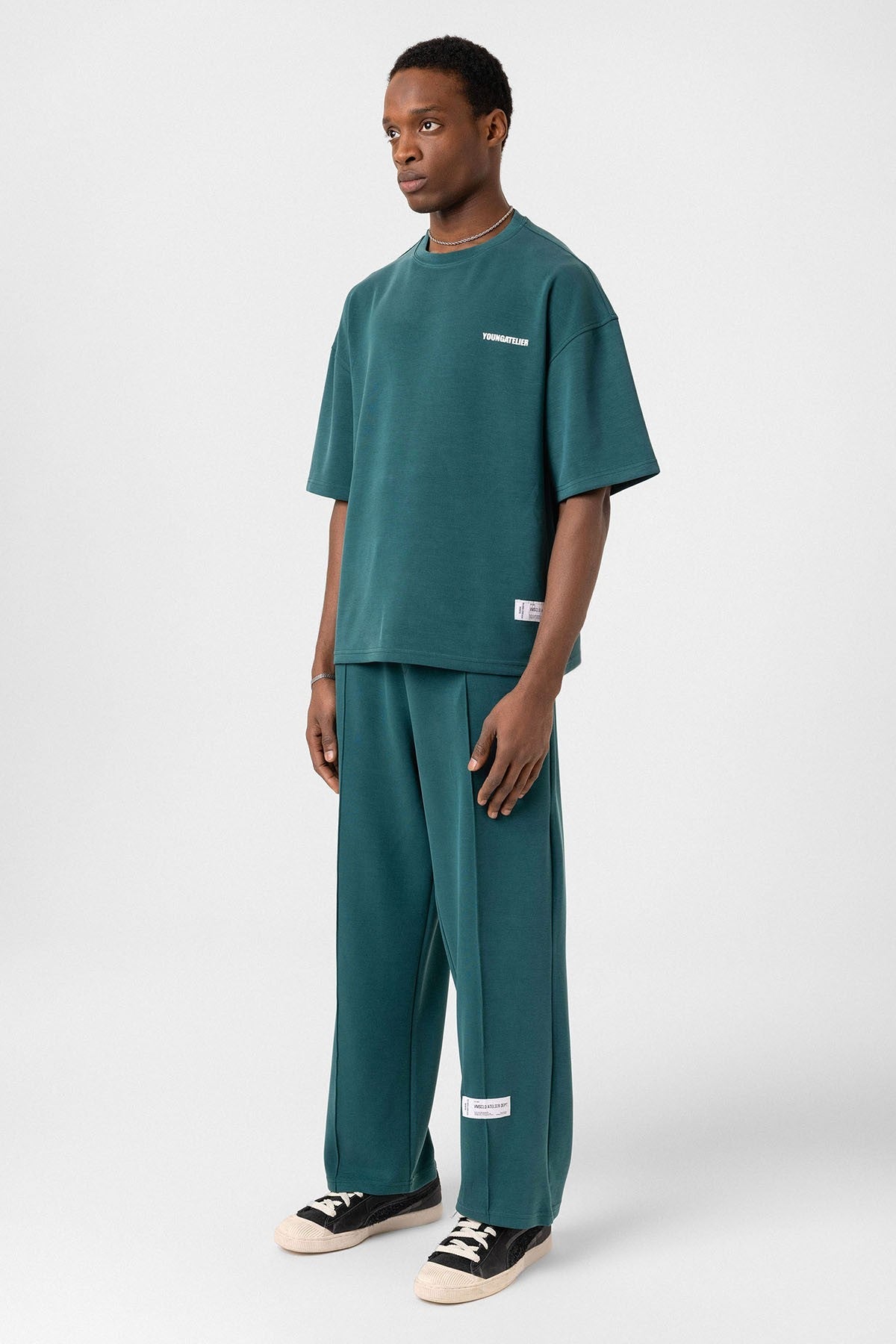Label: Detailed Oversized Modal Fabric Sweatsuit Set