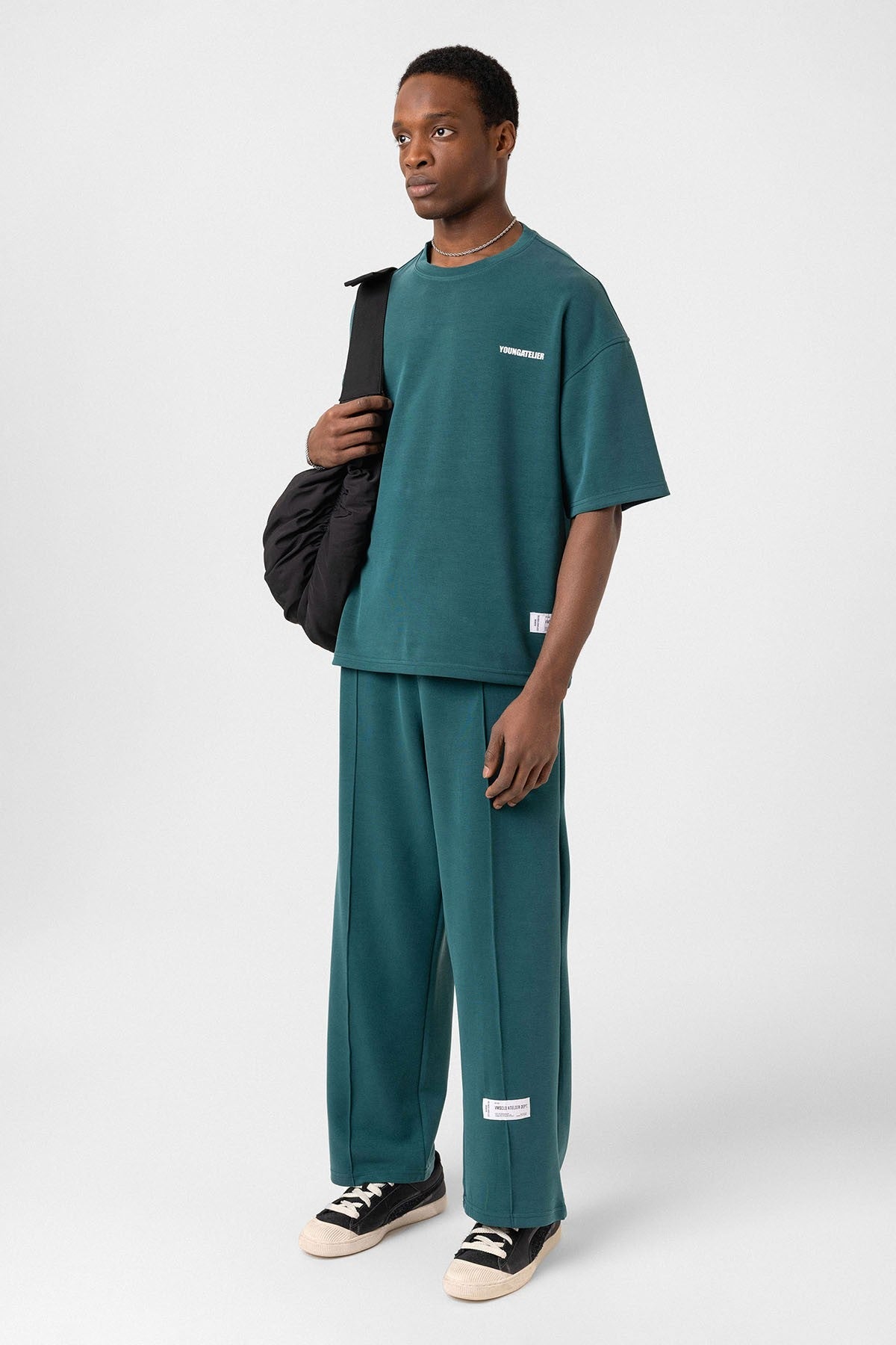 Label: Detailed Oversized Modal Fabric Sweatsuit Set