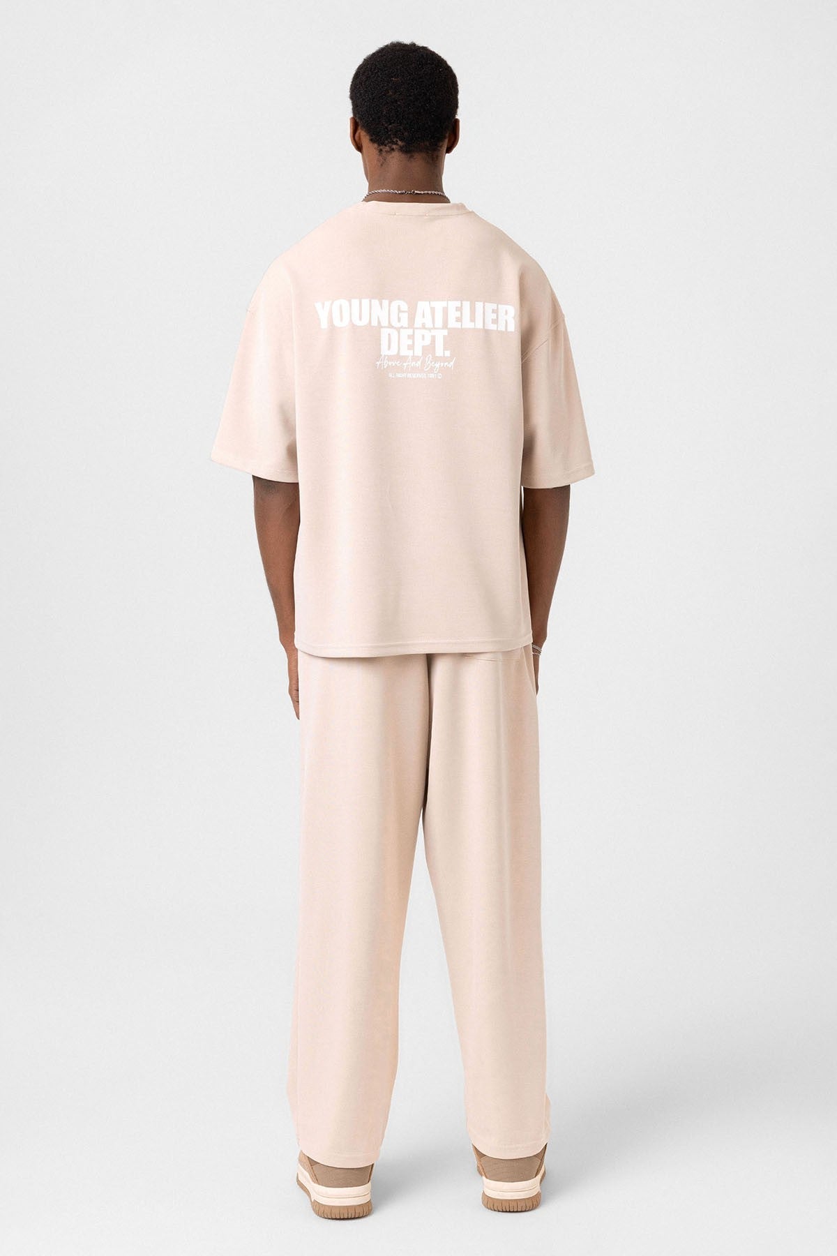 Label: Detailed Oversized Modal Fabric Sweatsuit Set