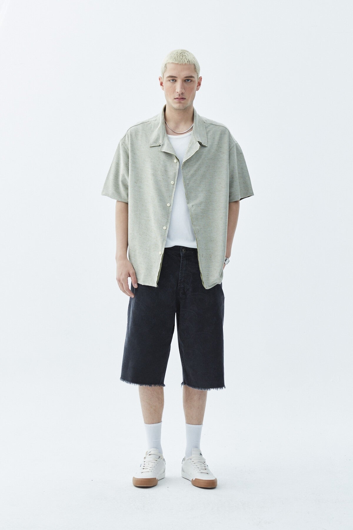 Oversized Knitted Linen Shirt