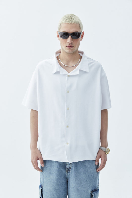 Oversized Knitted Linen Shirt