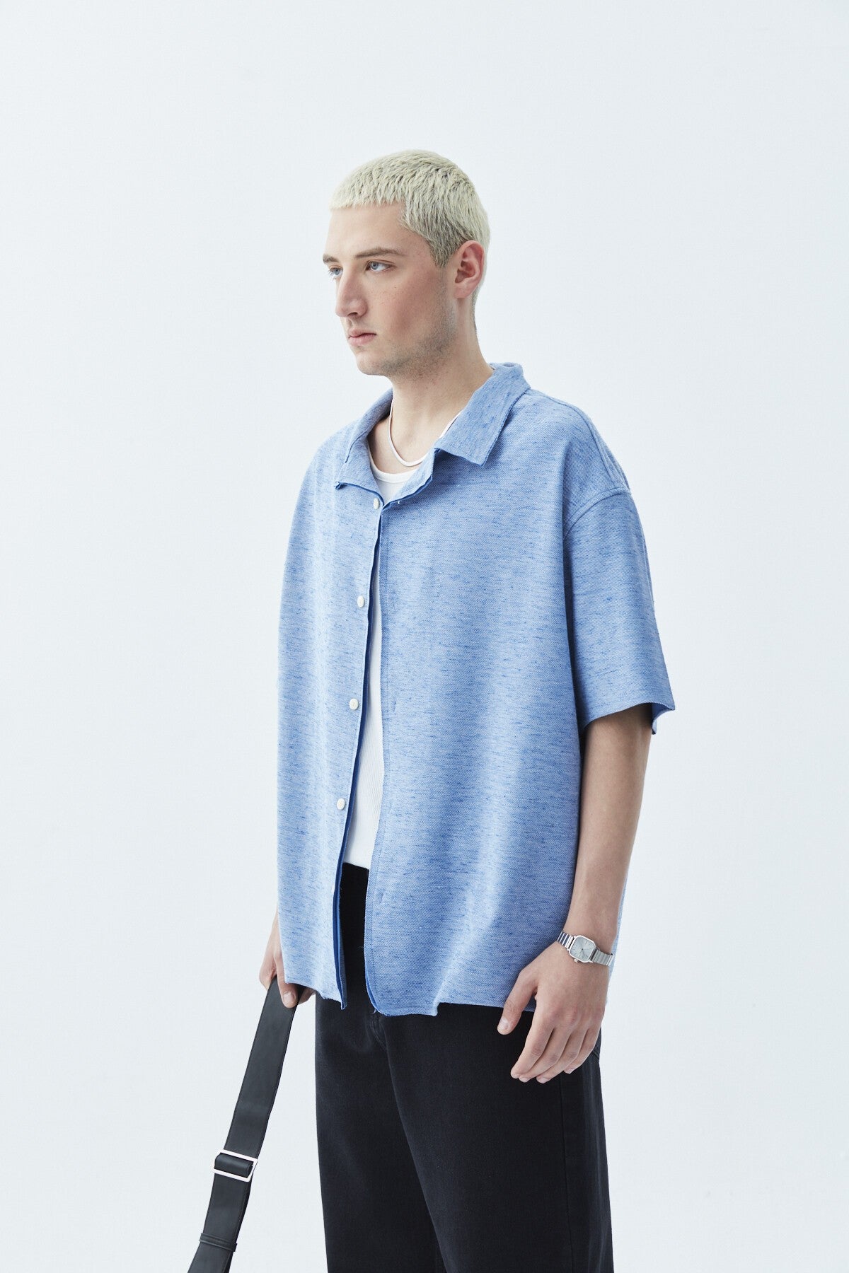 Oversized Knitted Linen Shirt