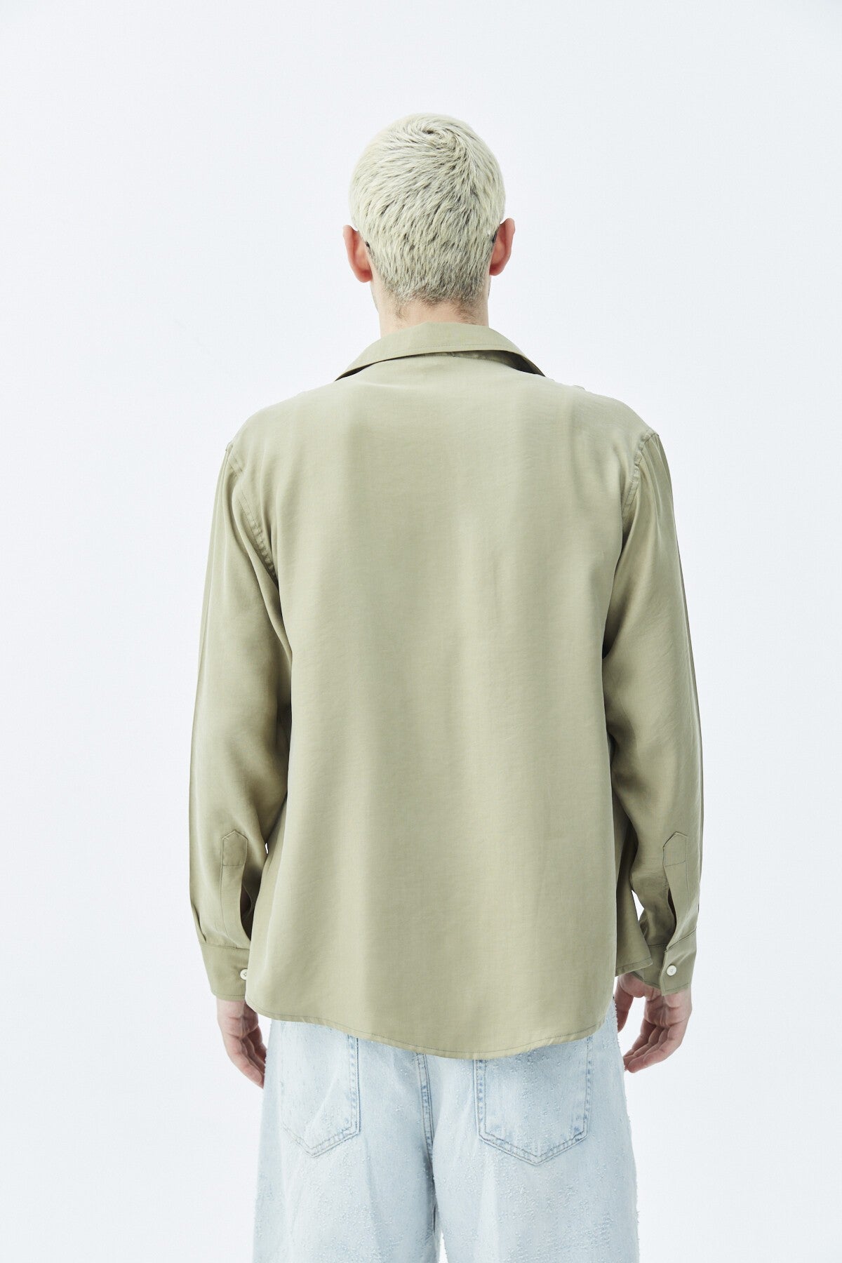 Long-Sleeve Modal Shirt with Double Pockets