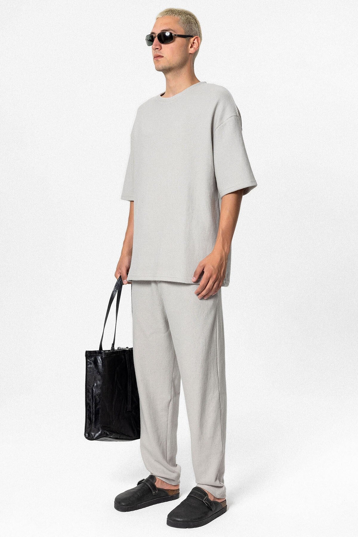 Oversized Basic Knit Sweatsuit Set