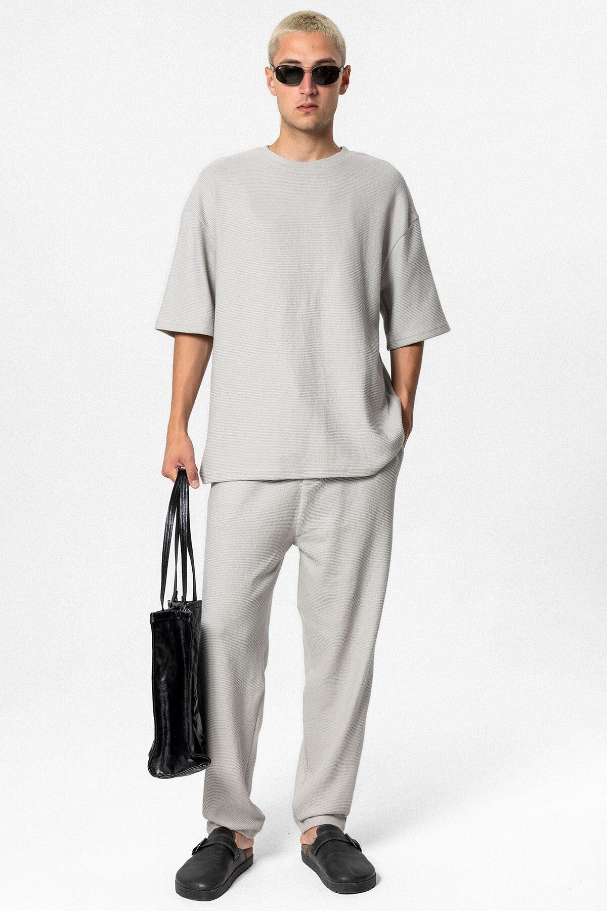 Oversized Basic Knit Sweatsuit Set