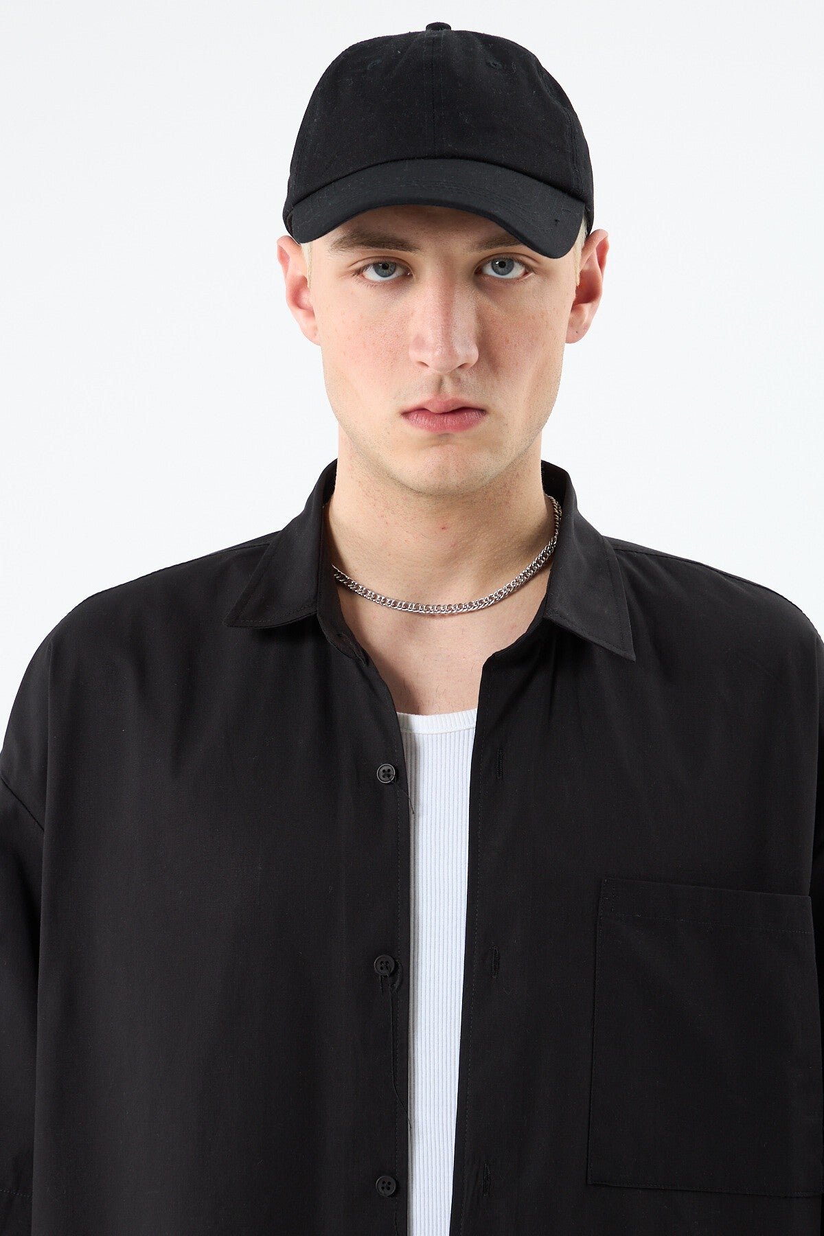 Oversized Long-Sleeve Shirt with Double-Sleeve Detail