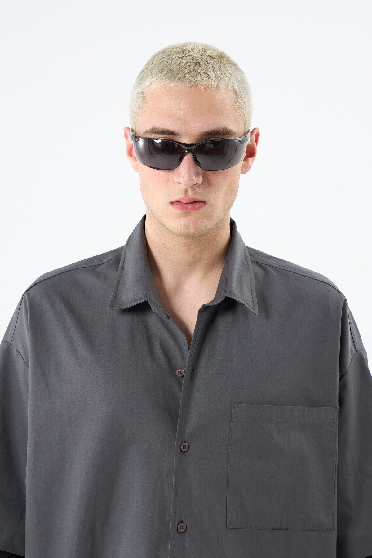 Oversized Long-Sleeve Shirt with Double-Sleeve Detail