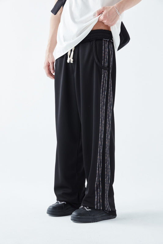 Baggy Sweatpants with Striped Details