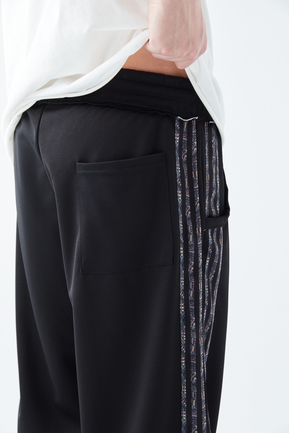 Baggy Sweatpants with Striped Details