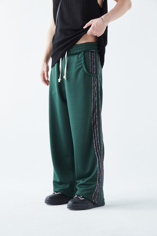 Baggy Sweatpants with Striped Details