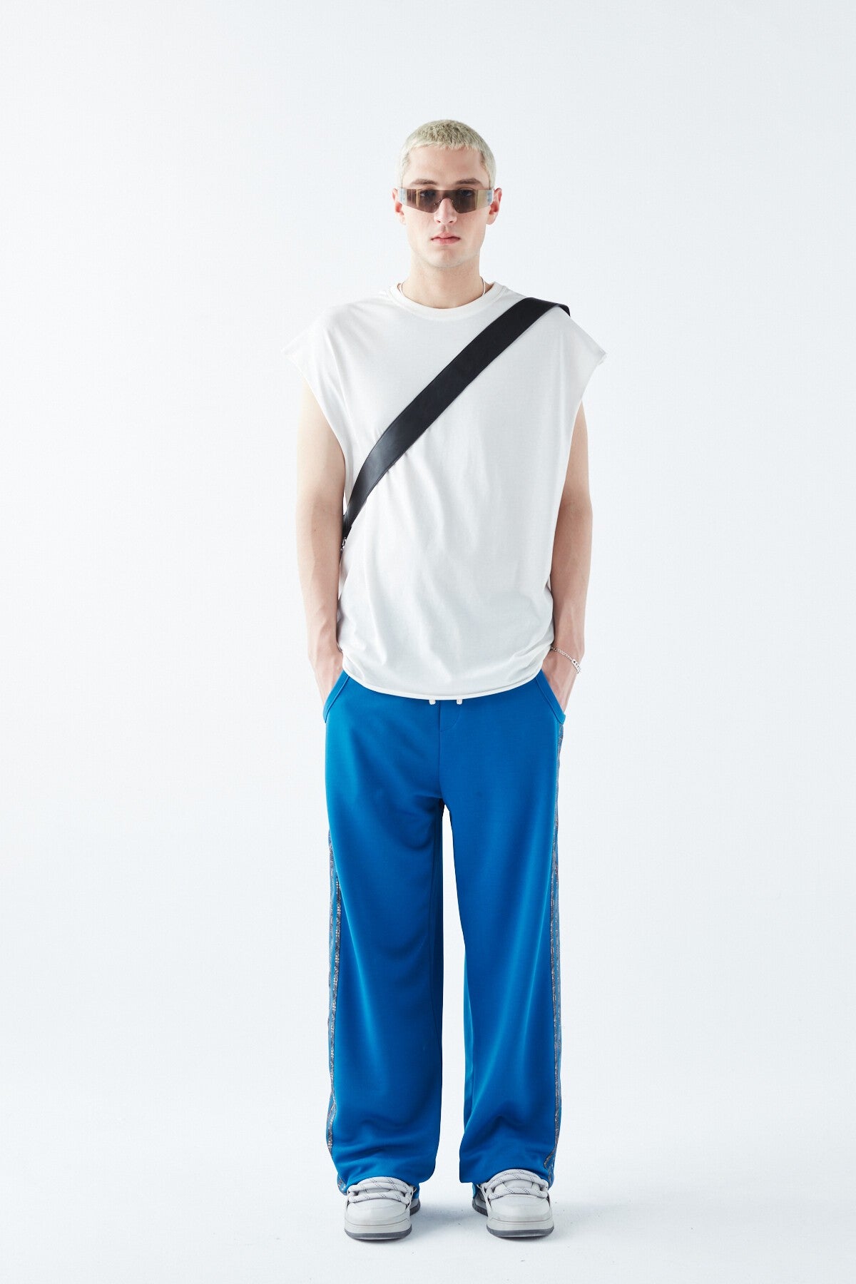 Baggy Sweatpants with Striped Details