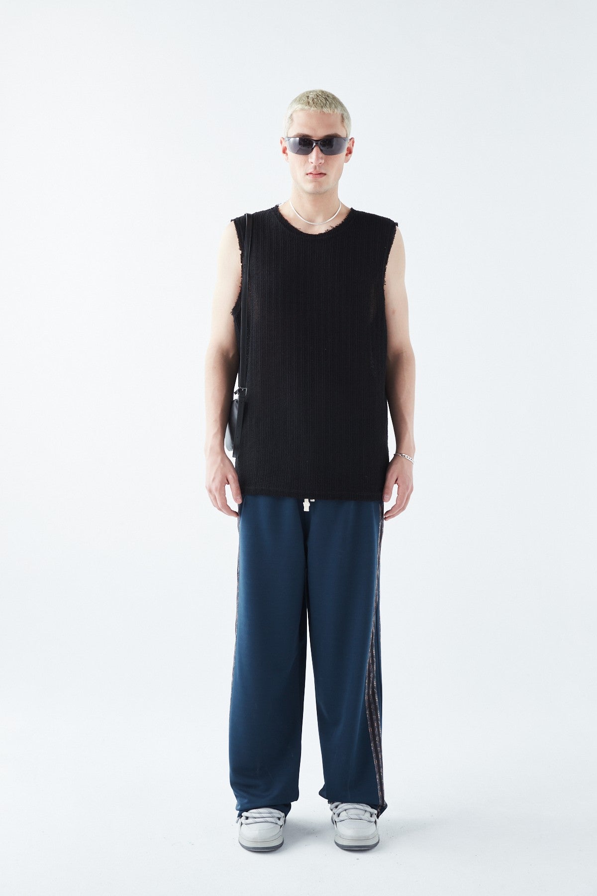 Baggy Sweatpants with Striped Details