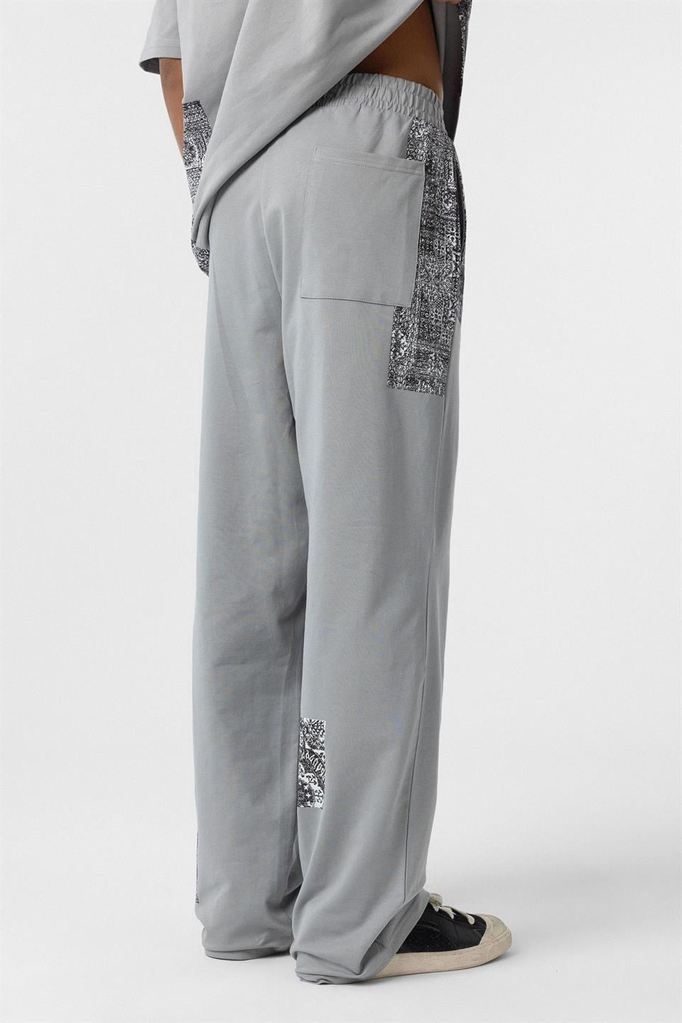 Oversized Sweatsuit Set with Ethnic Patterns