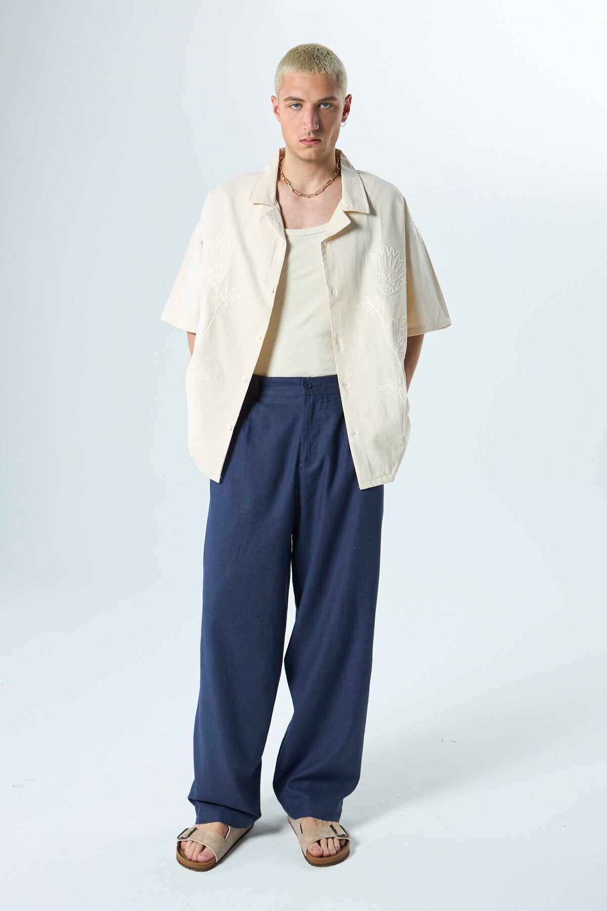 100% Linen Baggy Pants