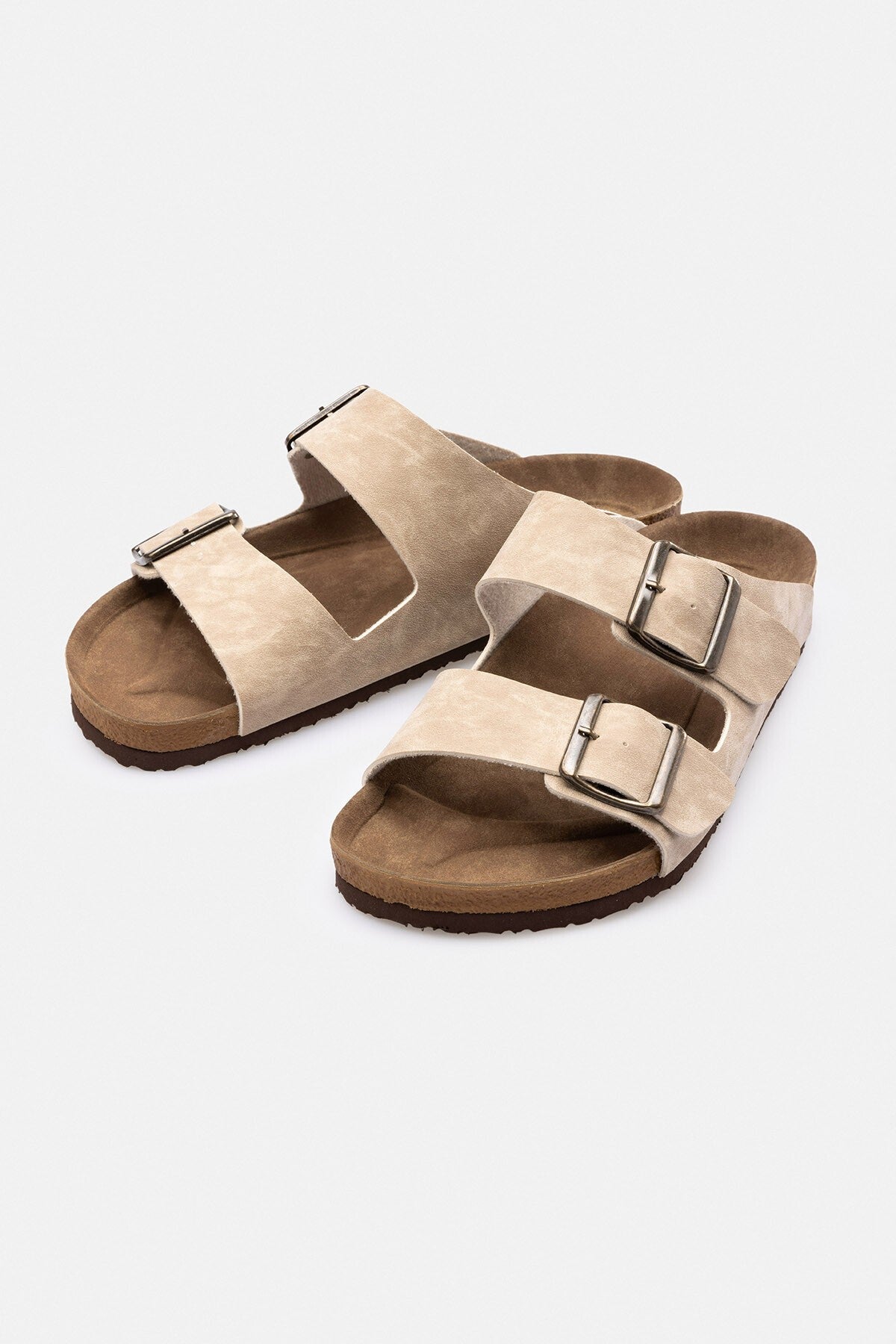 Polyester-Based Synthetic Slippers with Double Buckles