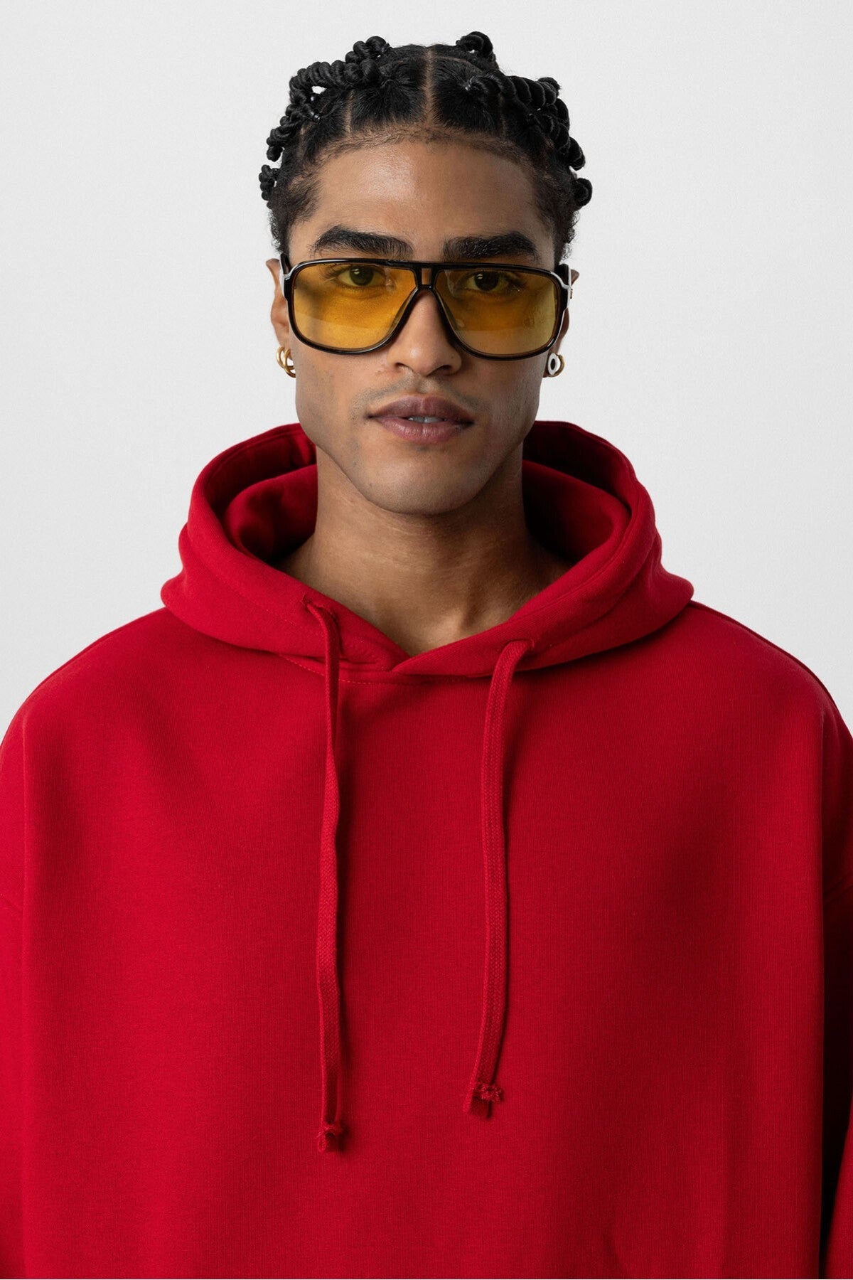 Basic Oversized Hooded Sweatshirt with Pockets