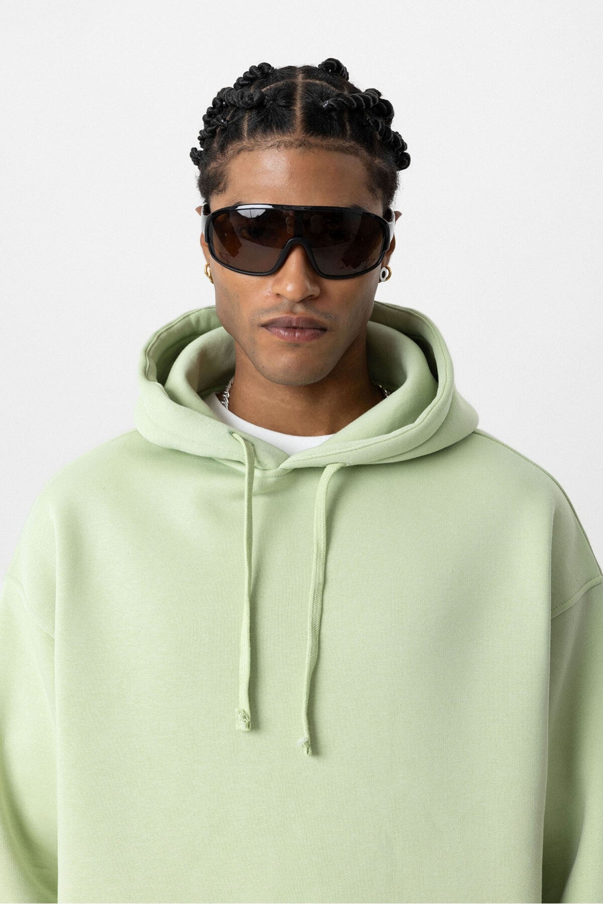 Basic Oversized Hooded Sweatshirt with Pockets