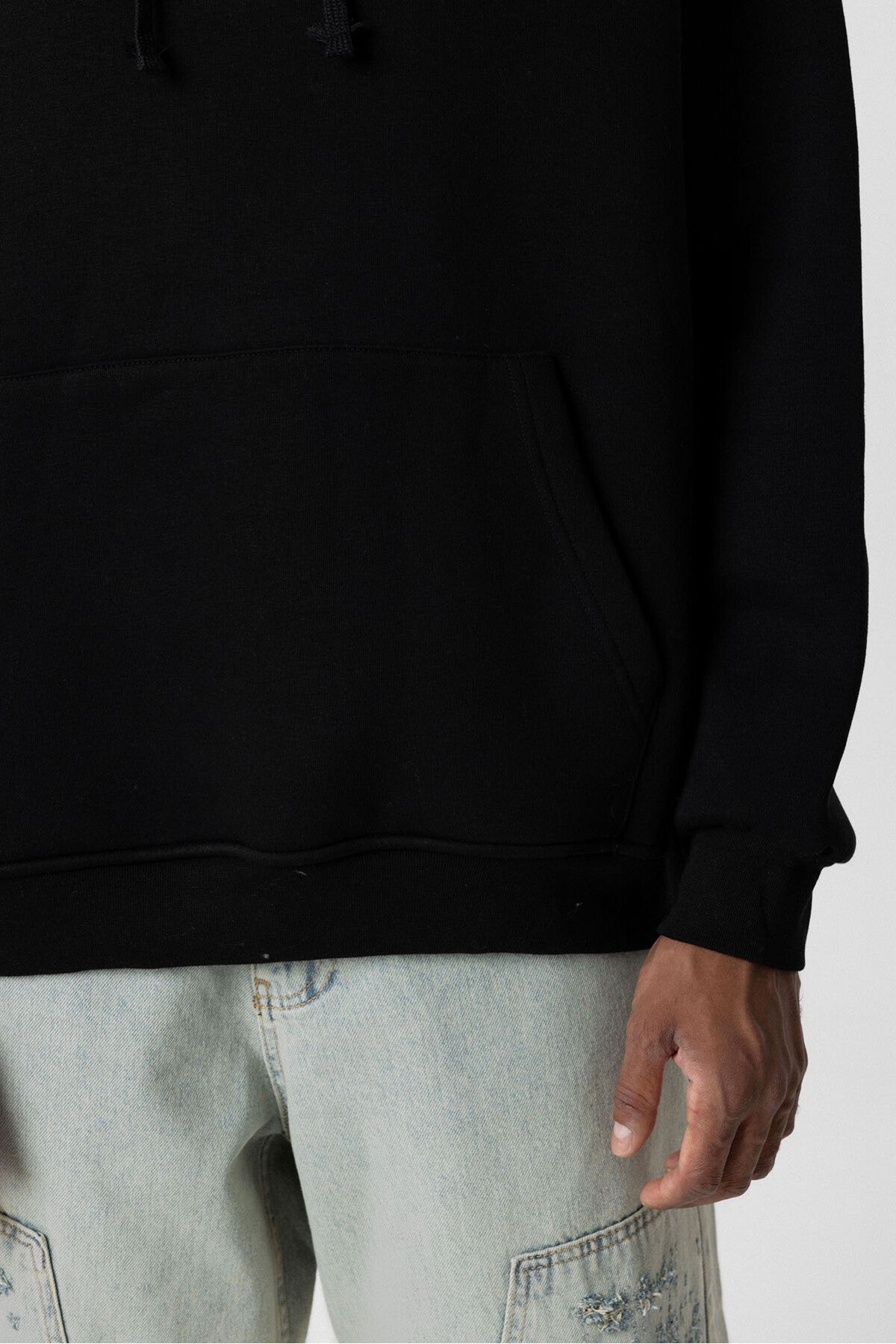 Basic Oversized Hooded Sweatshirt with Pockets