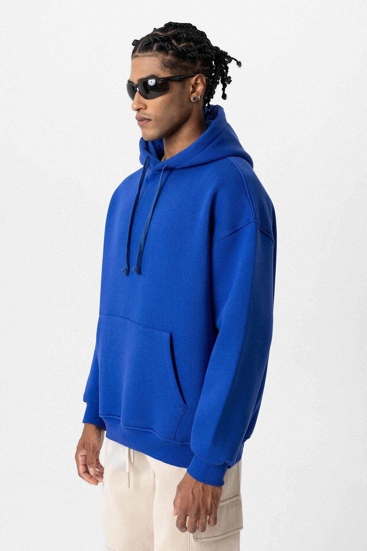 Basic Oversized Hooded Sweatshirt with Pockets
