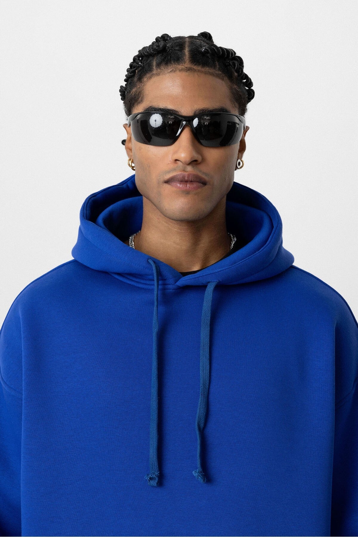Basic Oversized Hooded Sweatshirt with Pockets