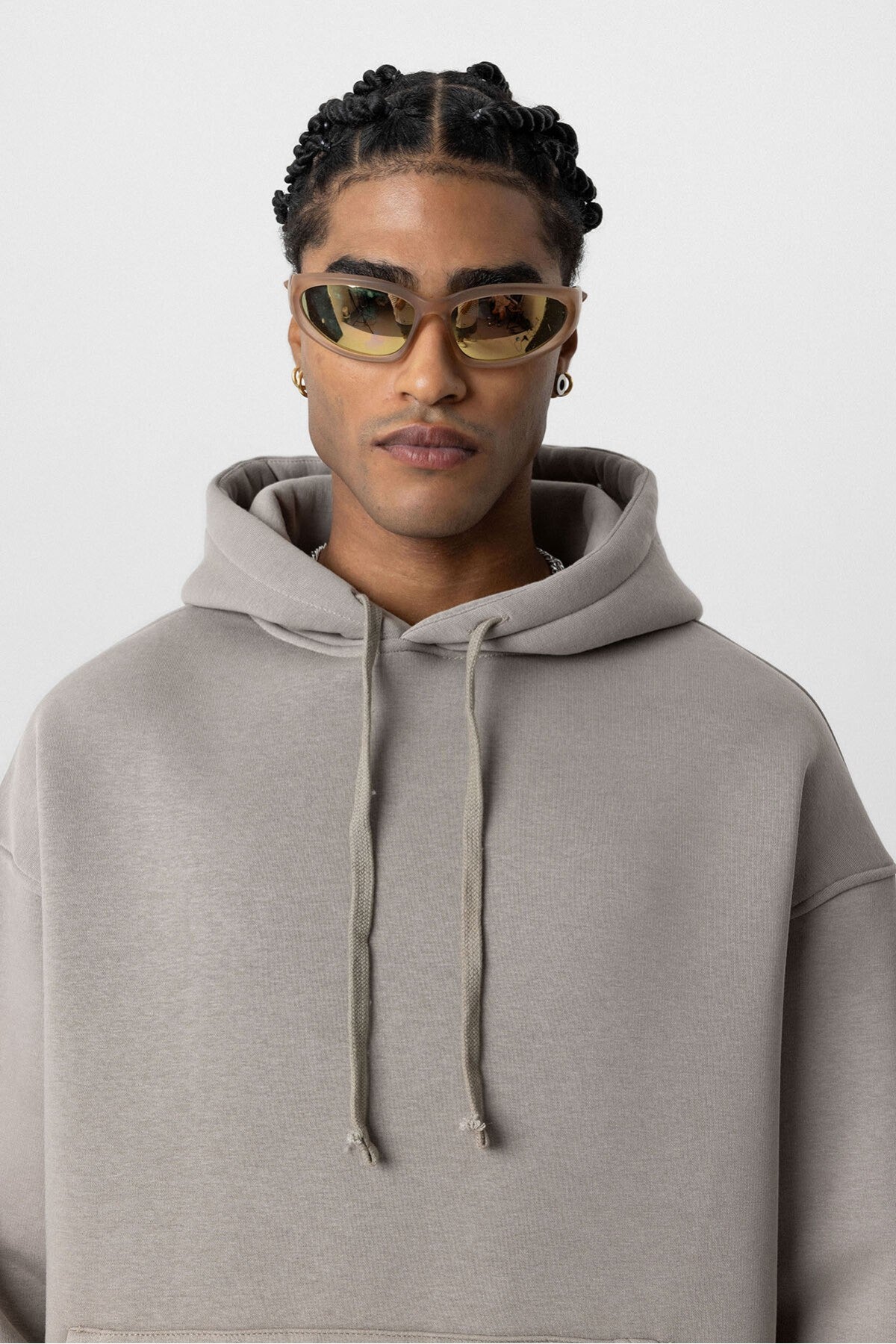 Basic Oversized Hooded Sweatshirt with Pockets