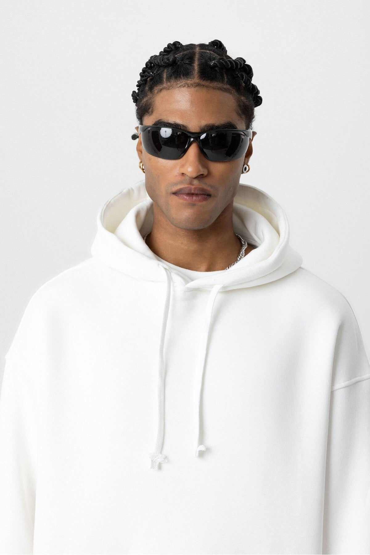 Basic Oversized Hooded Sweatshirt with Pockets