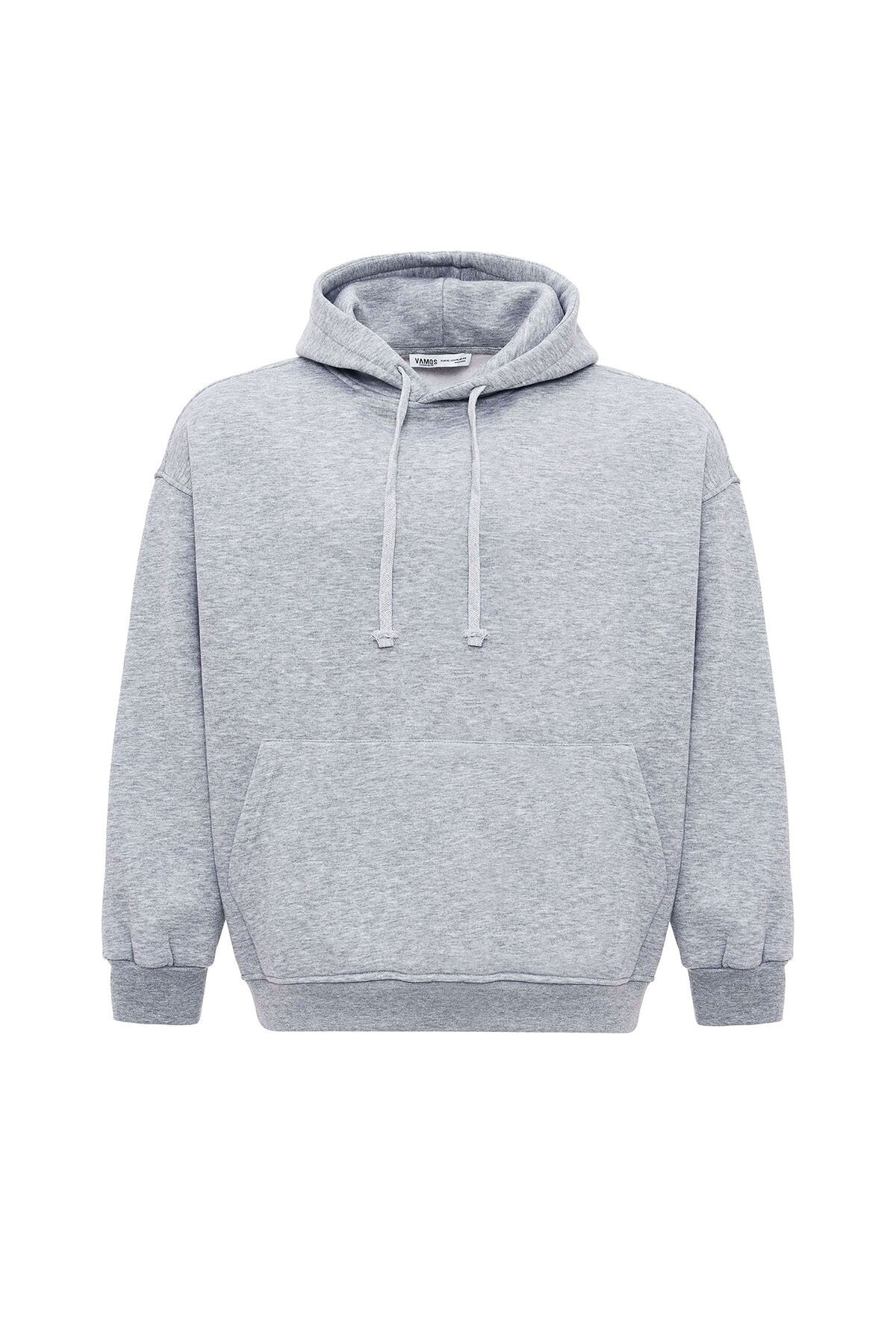 Basic Oversized Hooded Sweatshirt with Pockets